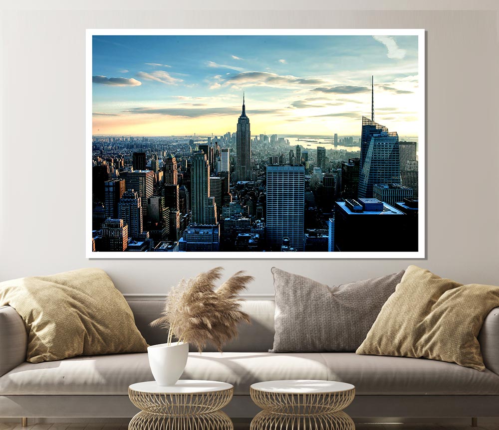 Empire State City Print Poster Wall Art