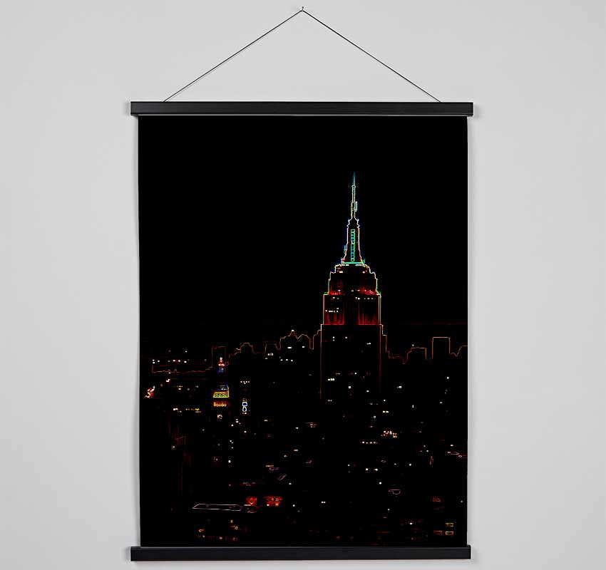 Empire State Neon Hanging Poster - Wallart-Direct UK