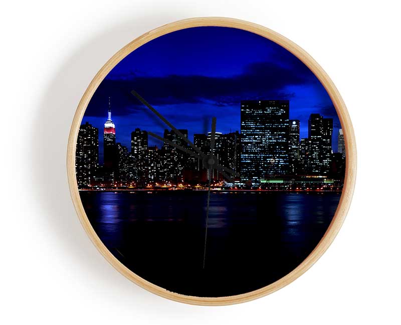 Empire State Waters Clock - Wallart-Direct UK