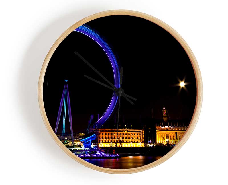 London Eye Blues In London Clock - Wallart-Direct UK