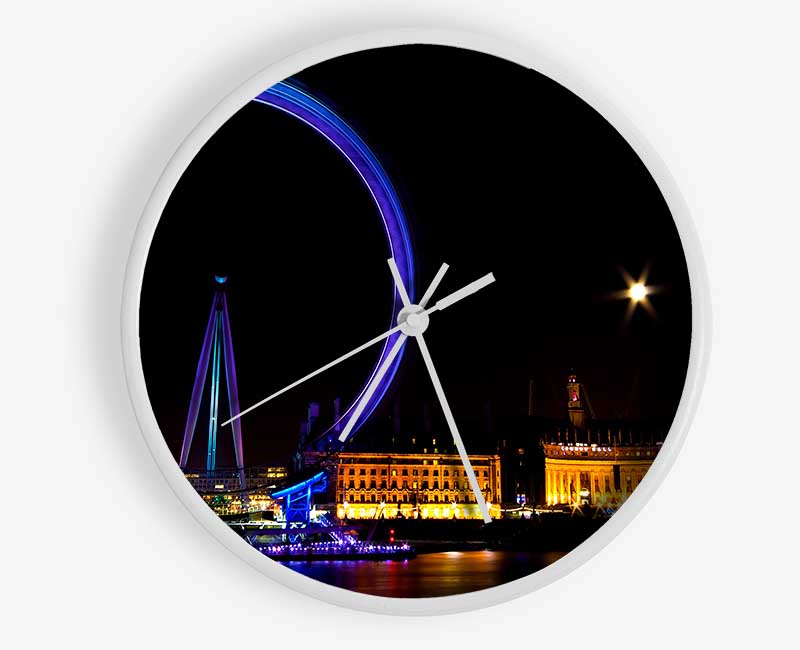 London Eye Blues In London Clock - Wallart-Direct UK