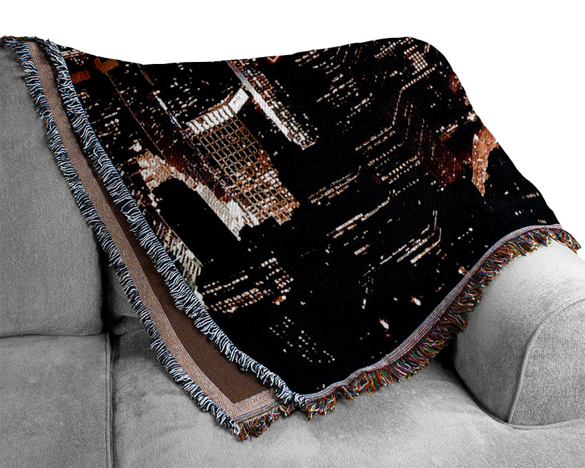 Golden City Nights Woven Blanket