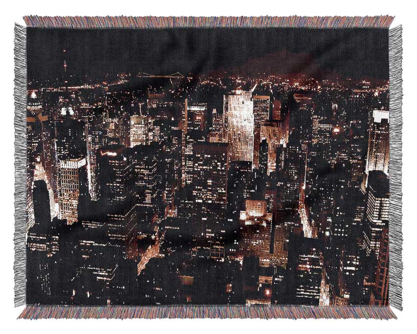 Golden City Nights Woven Blanket