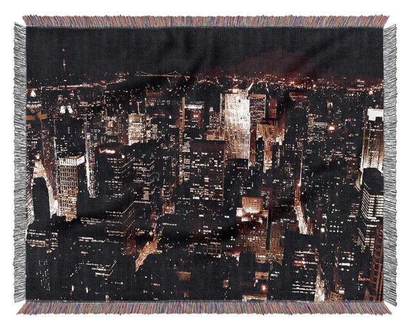 Golden City Nights Woven Blanket