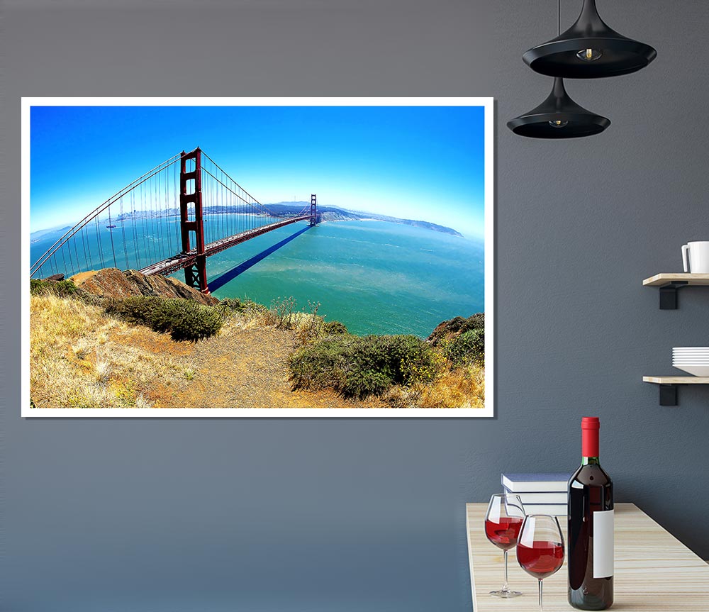 Golden Gate Bridge Days Print Poster Wall Art