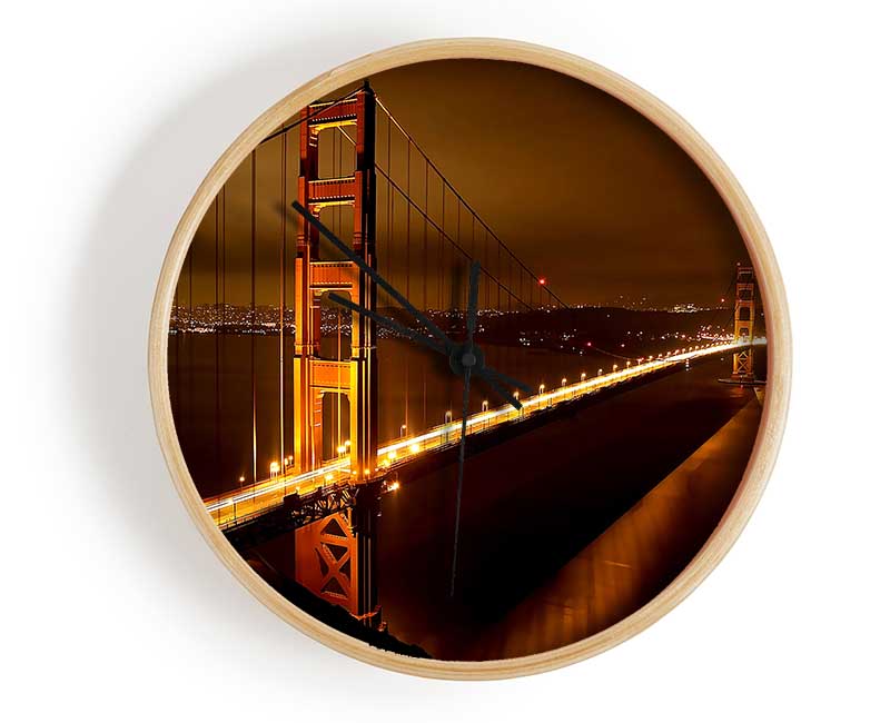 Golden Gate Bridge Nights Clock - Wallart-Direct UK