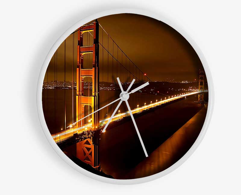 Golden Gate Bridge Nights Clock - Wallart-Direct UK