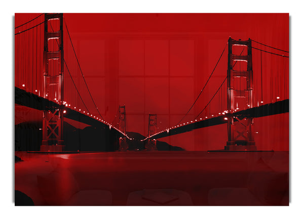 Golden Gate Bridge Twins Red