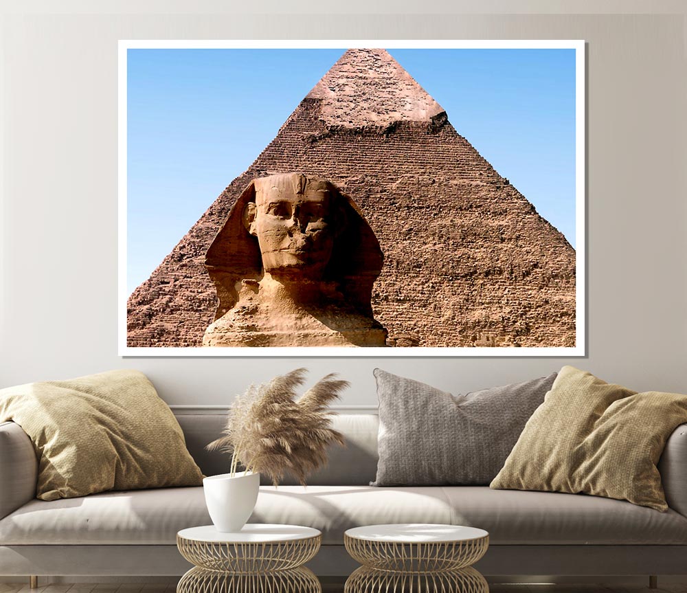 Great Pyramid Of Giza Print Poster Wall Art