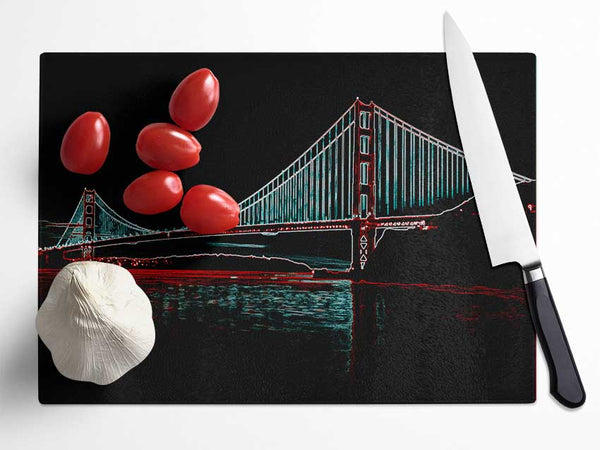 Hells Gate Bridge Glass Chopping Board