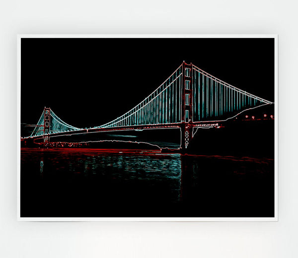 Hells Gate Bridge Print Poster Wall Art