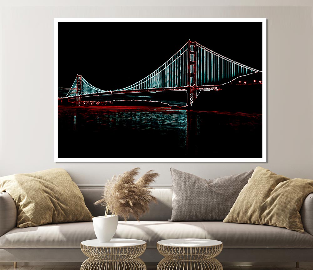 Hells Gate Bridge Print Poster Wall Art