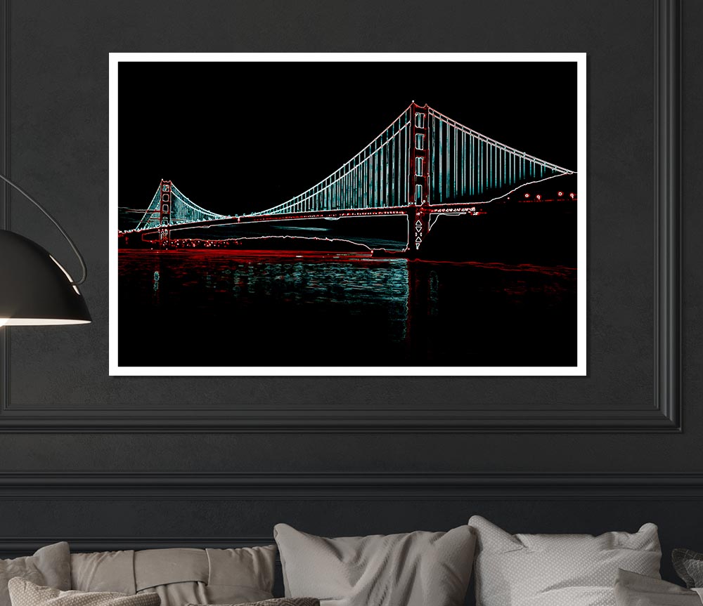 Hells Gate Bridge Print Poster Wall Art