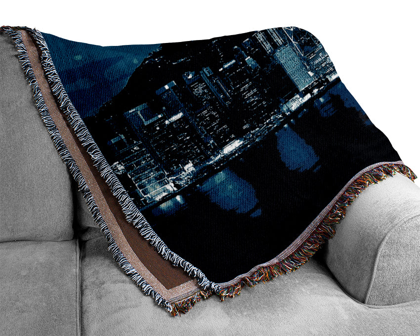 Hong Kong Blue Harbour Woven Blanket