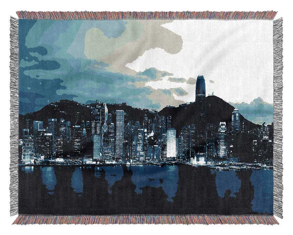 Hong Kong Blue Harbour Woven Blanket