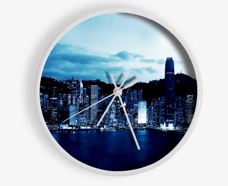 Hong Kong Blue Harbour Clock - Wallart-Direct UK