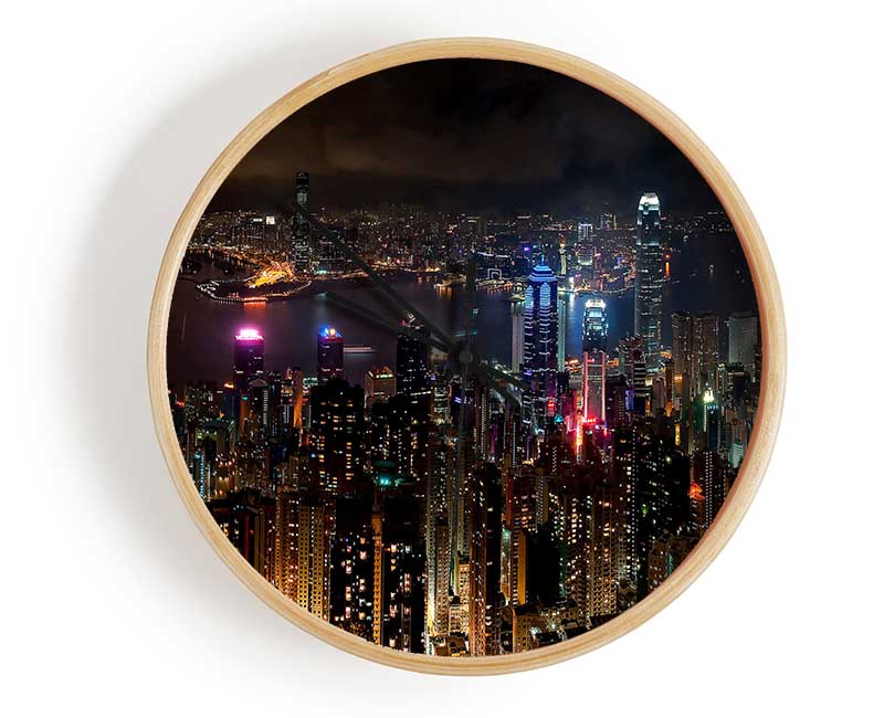 Hong Kong China Clock - Wallart-Direct UK