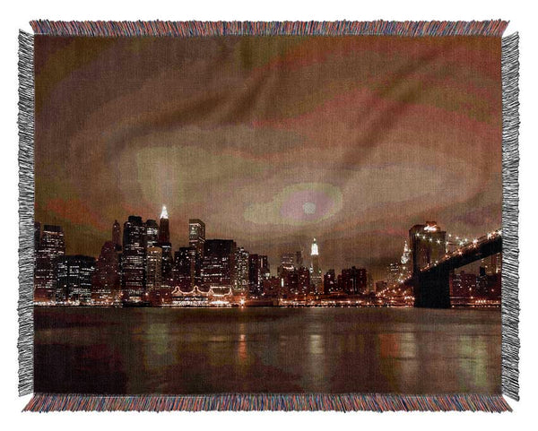 Hong Kong Chocolate Glow Woven Blanket