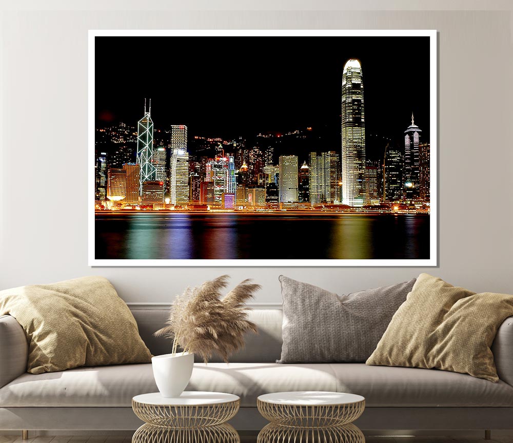 Hong Kong Coast Line Print Poster Wall Art