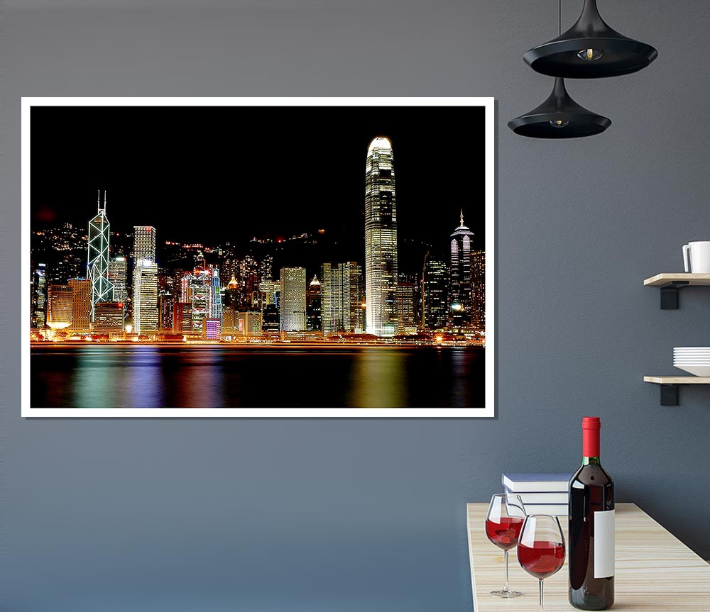 Hong Kong Coast Line Print Poster Wall Art