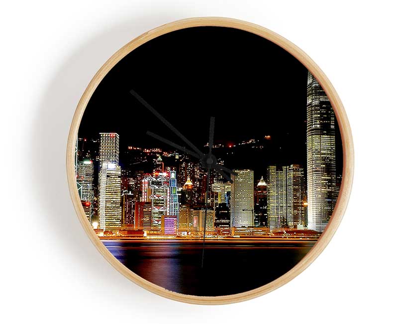 Hong Kong Coast Line Clock - Wallart-Direct UK