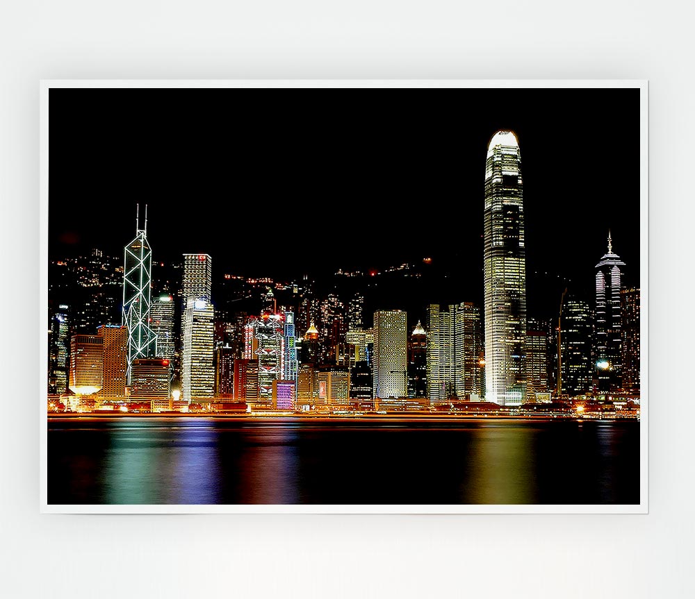 Hong Kong Coast Line Print Poster Wall Art