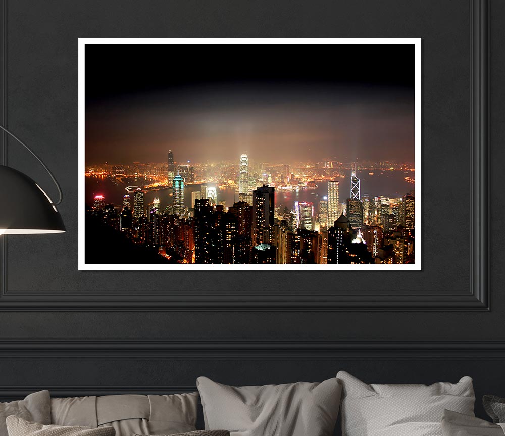 Hong Kong From Above Print Poster Wall Art