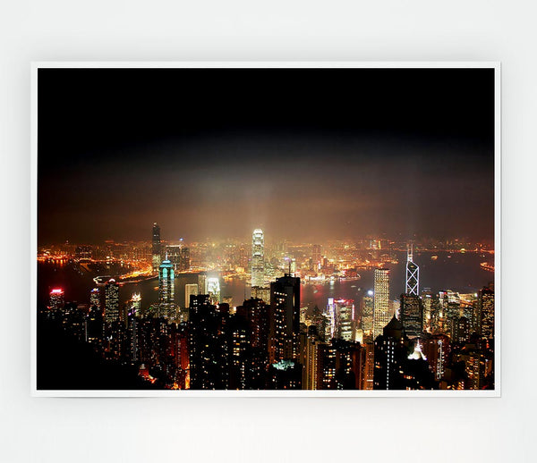 Hong Kong From Above Print Poster Wall Art