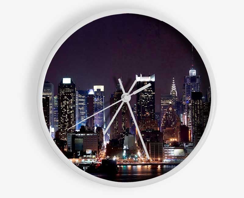 Hong Kong Night Glow Clock - Wallart-Direct UK