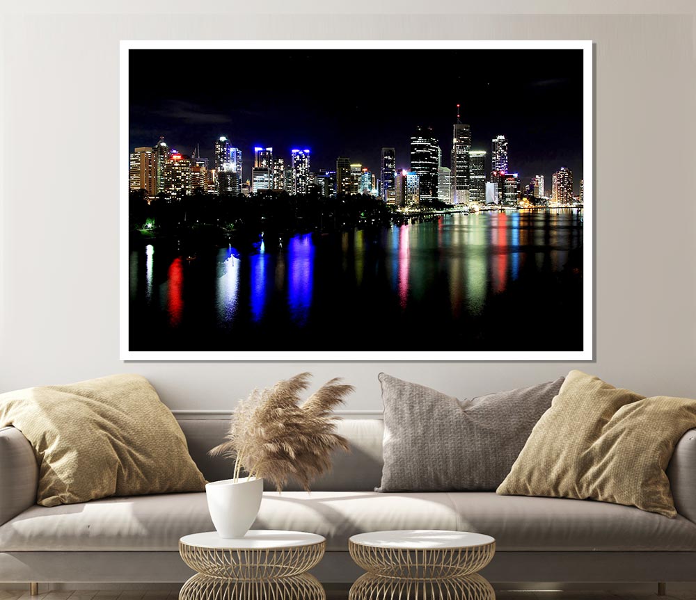 Hong Kong Rainbow Light Reflections Print Poster Wall Art