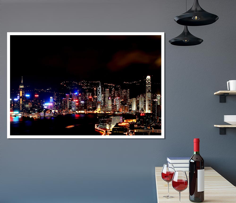 Hong Kong Reflections Print Poster Wall Art