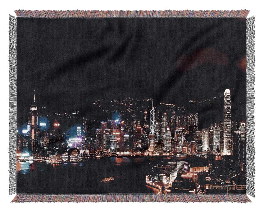 Hong Kong Reflections Woven Blanket