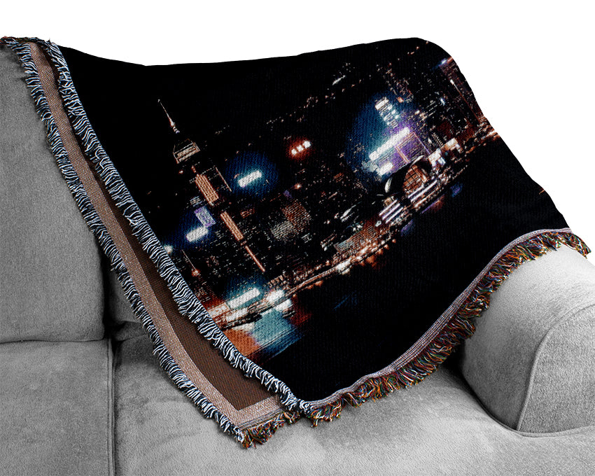 Hong Kong Reflections Woven Blanket