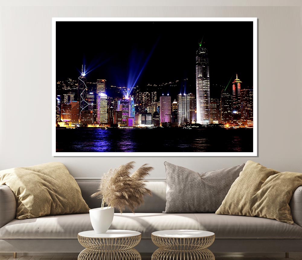 Hong Kong Skyline Print Poster Wall Art