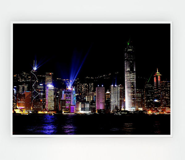 Hong Kong Skyline Print Poster Wall Art