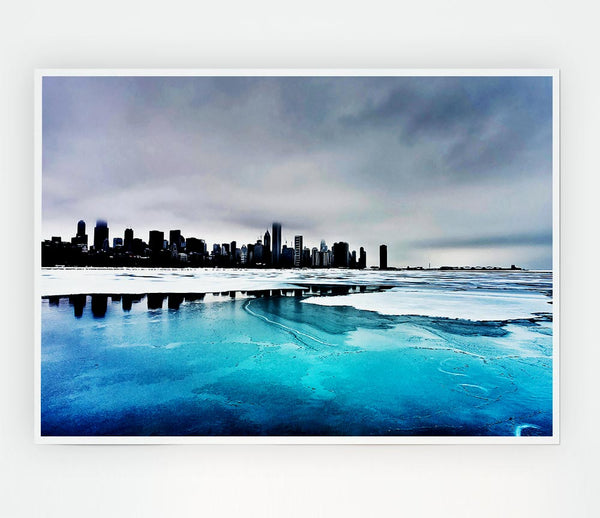 Ice City Print Poster Wall Art