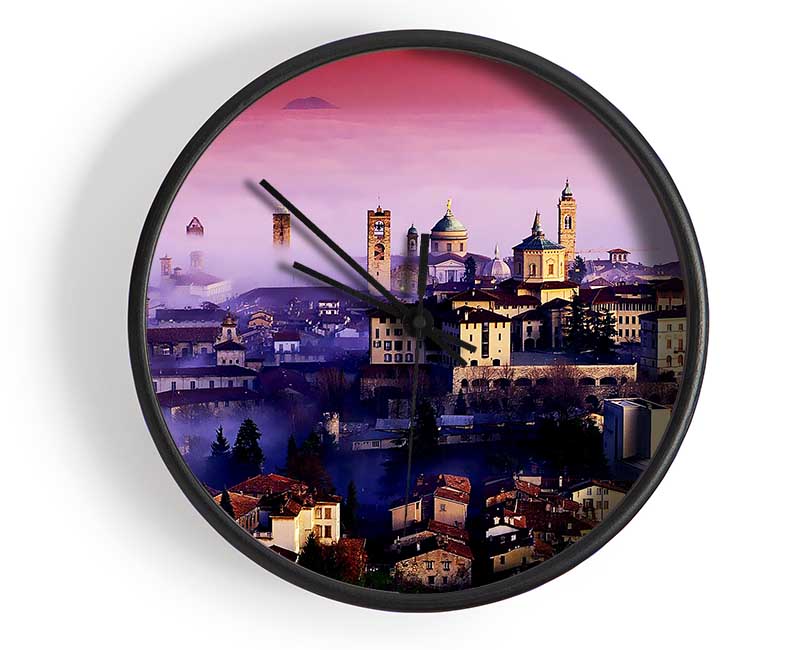 Italian City Mist Clock - Wallart-Direct UK