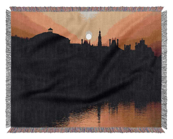 Italian City Sunset Woven Blanket