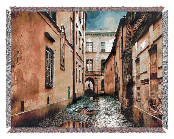 Italian Walkways Rain Woven Blanket