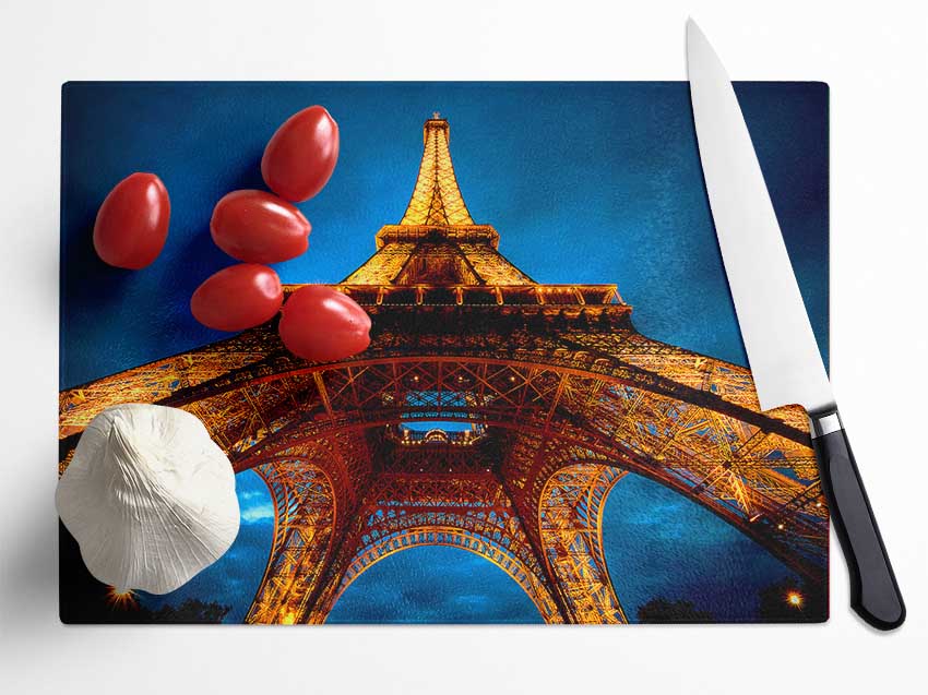 La Tour Eiffel Tower Glass Chopping Board