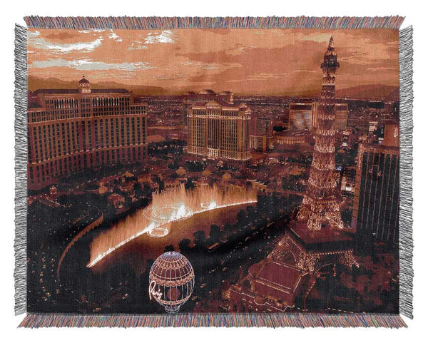 Las Vegas Little Eiffel Tower Woven Blanket