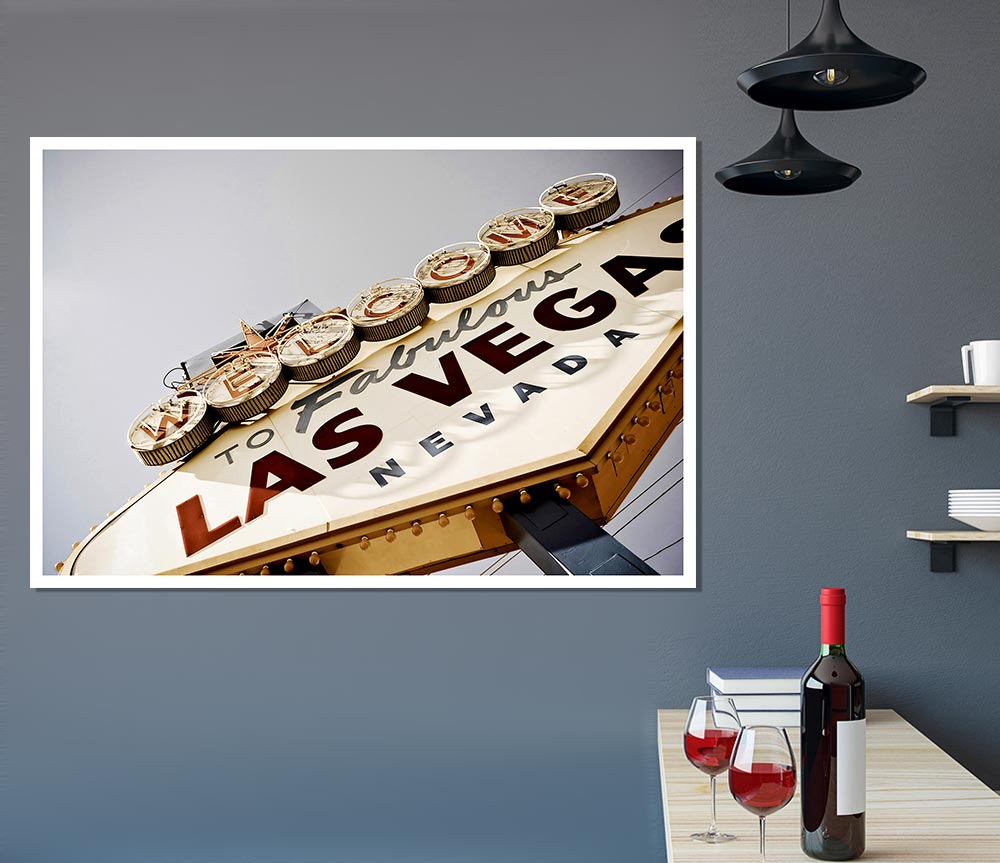 Las Vegas Sign Print Poster Wall Art