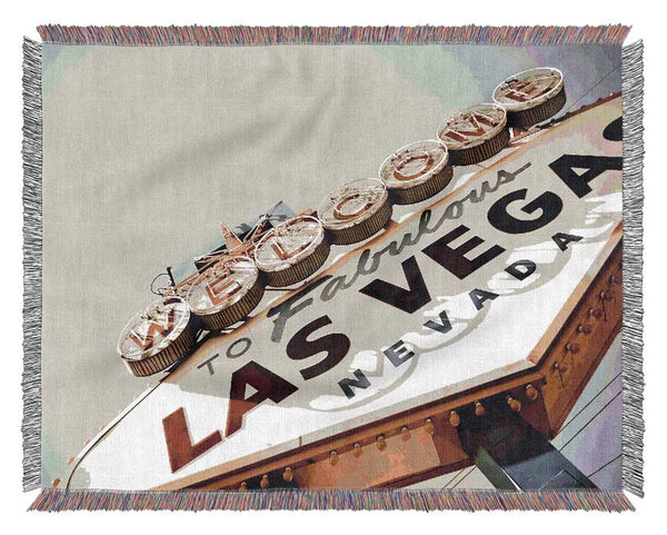 Las Vegas Sign Woven Blanket