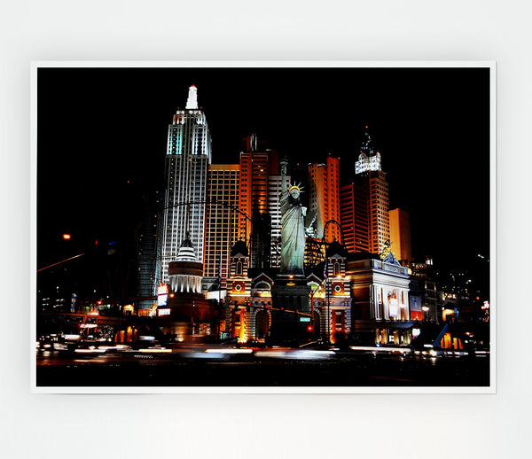 Las Vegas Statue Of Liberty Print Poster Wall Art