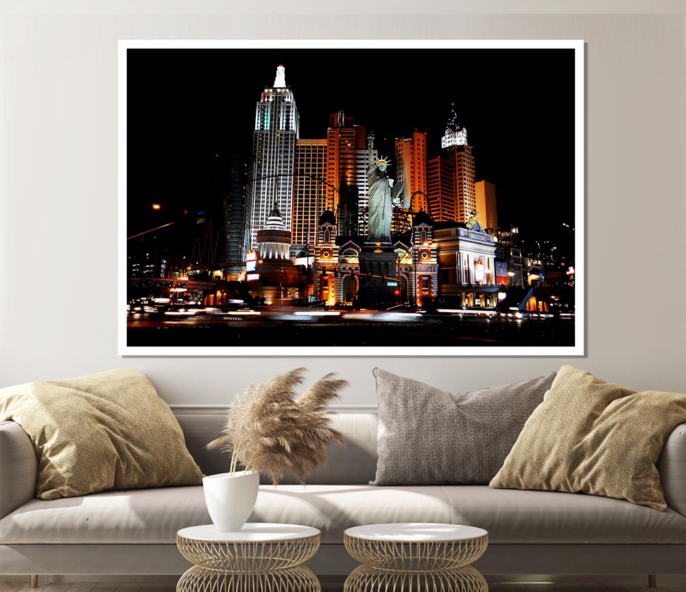 Las Vegas Statue Of Liberty Print Poster Wall Art