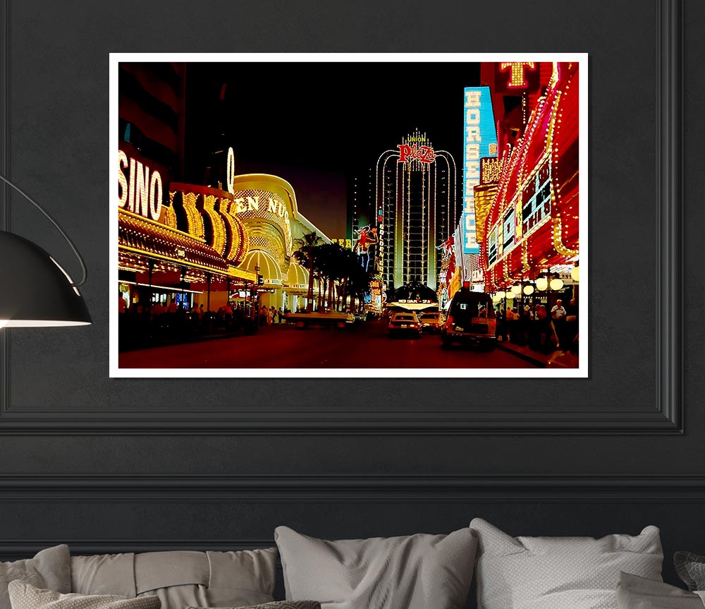 Las Vegas Strip Casino Heaven Print Poster Wall Art