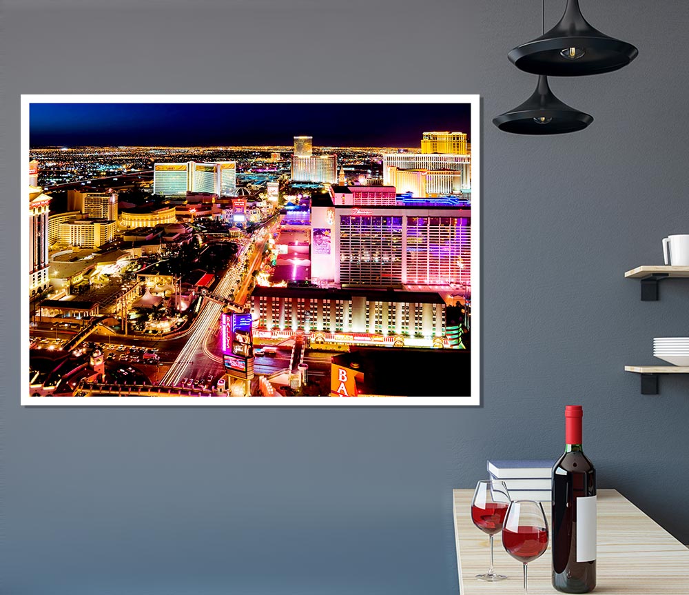 Las Vegas Strip Print Poster Wall Art