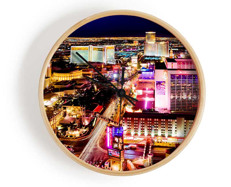 Las Vegas Strip Clock - Wallart-Direct UK