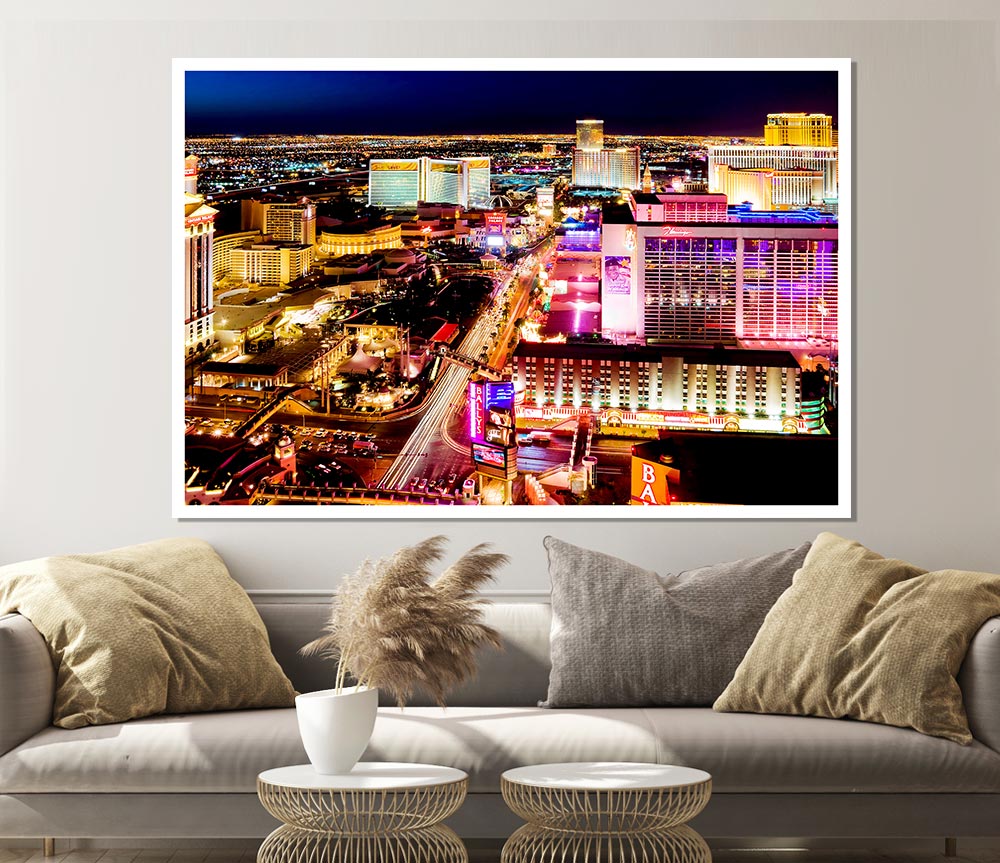 Las Vegas Strip Print Poster Wall Art