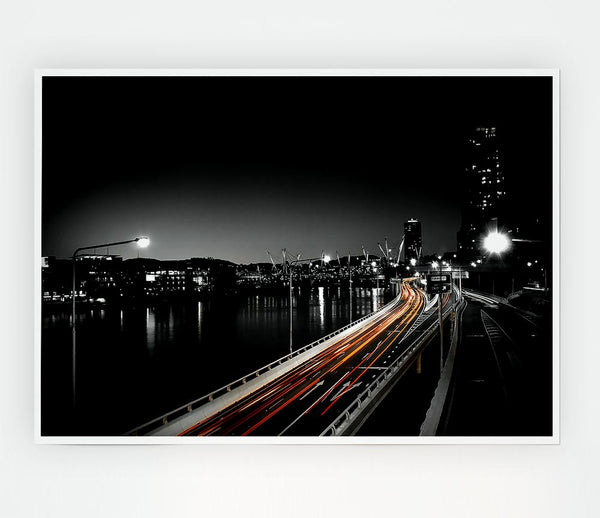 Light Traces Print Poster Wall Art